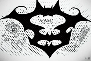 Batman-logo with Joker tattoo idea