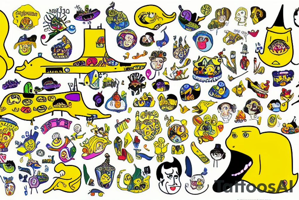 Yellow submarine tattoo idea