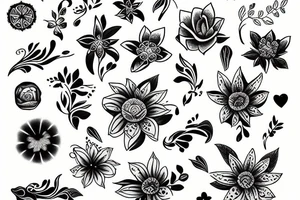 flower band tattoo idea
