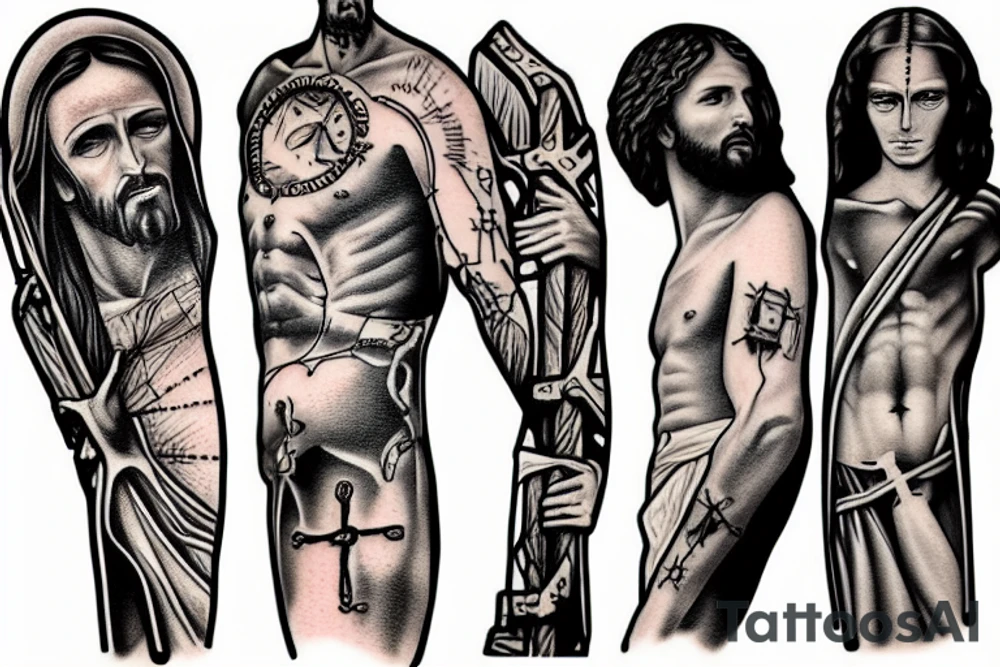 crucified jesus tattoo idea