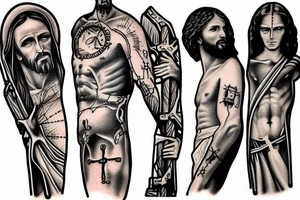 crucified jesus tattoo idea