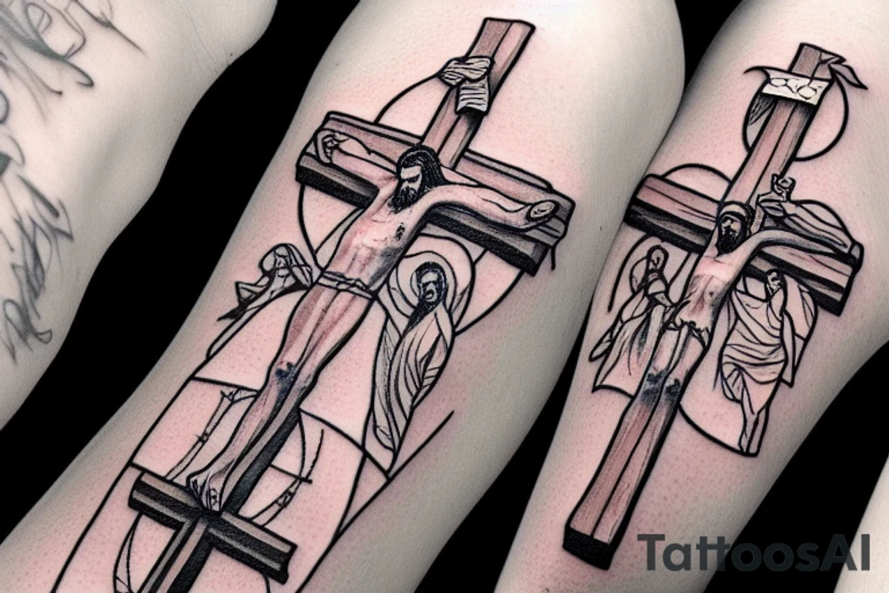 crucified jesus tattoo idea