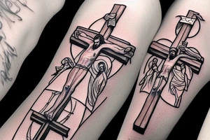 crucified jesus tattoo idea