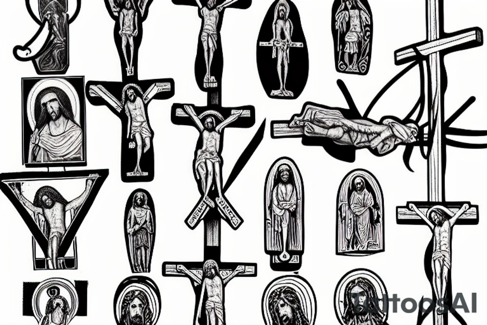 crucified jesus tattoo idea
