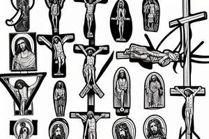 crucified jesus tattoo idea