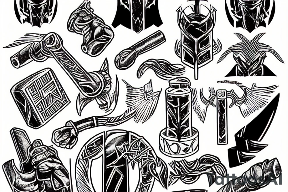 Thor with mjolnir tattoo idea