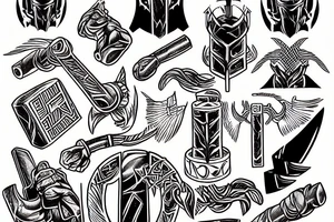 Thor with mjolnir tattoo idea