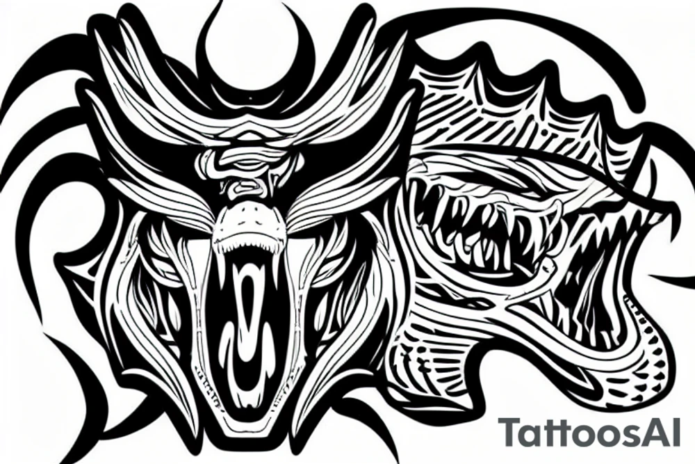 back of cobra head tattoo idea