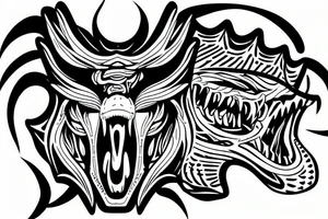 back of cobra head tattoo idea