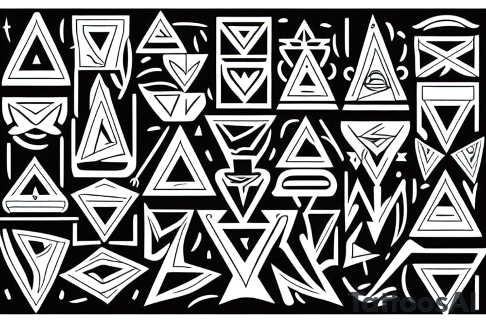 shape of triangle tattoo idea