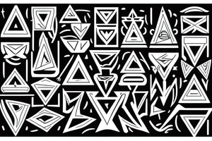 shape of triangle tattoo idea