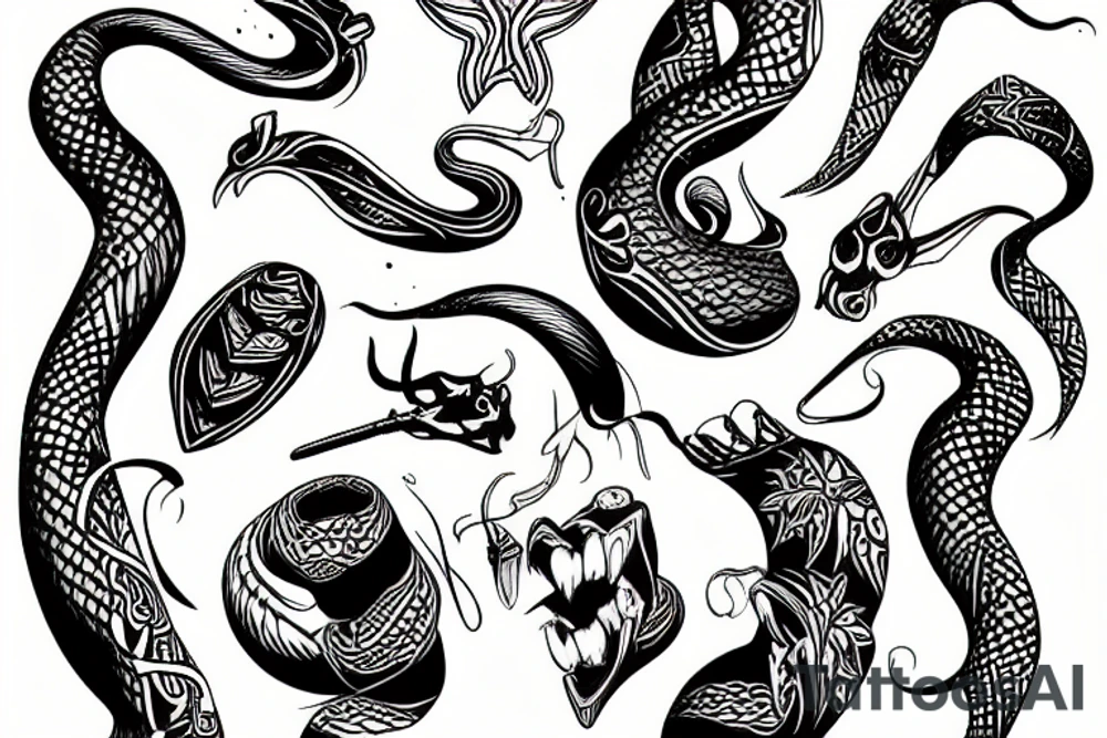 backside of cobra tattoo idea