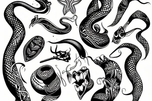 backside of cobra tattoo idea
