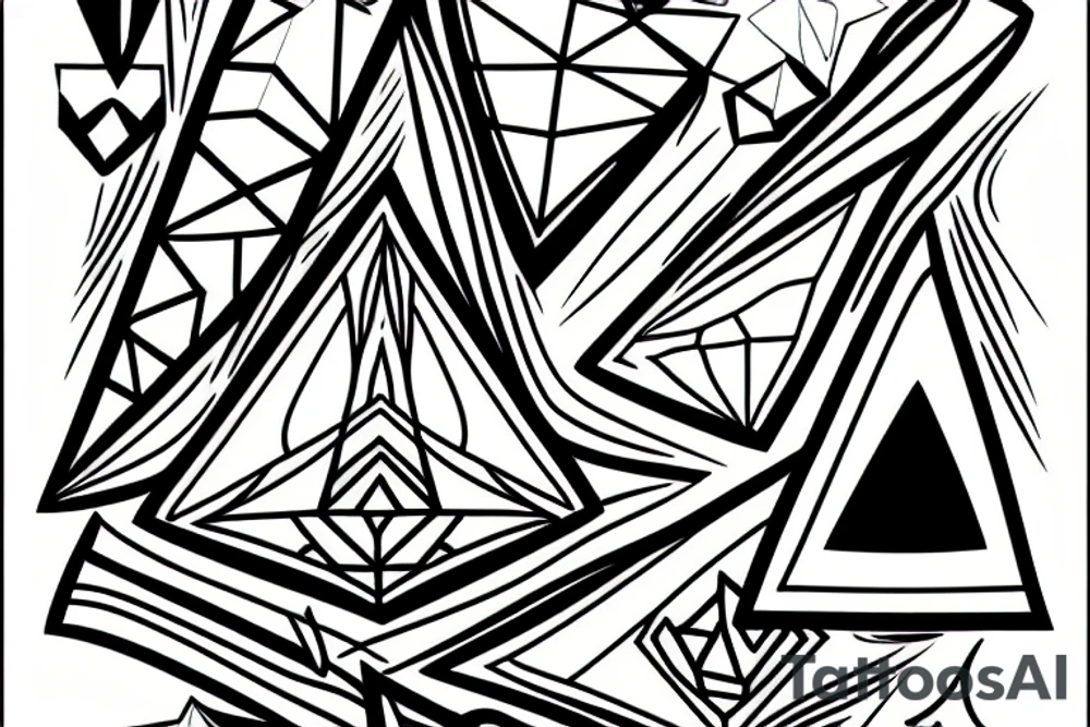 shape of triangle tattoo idea