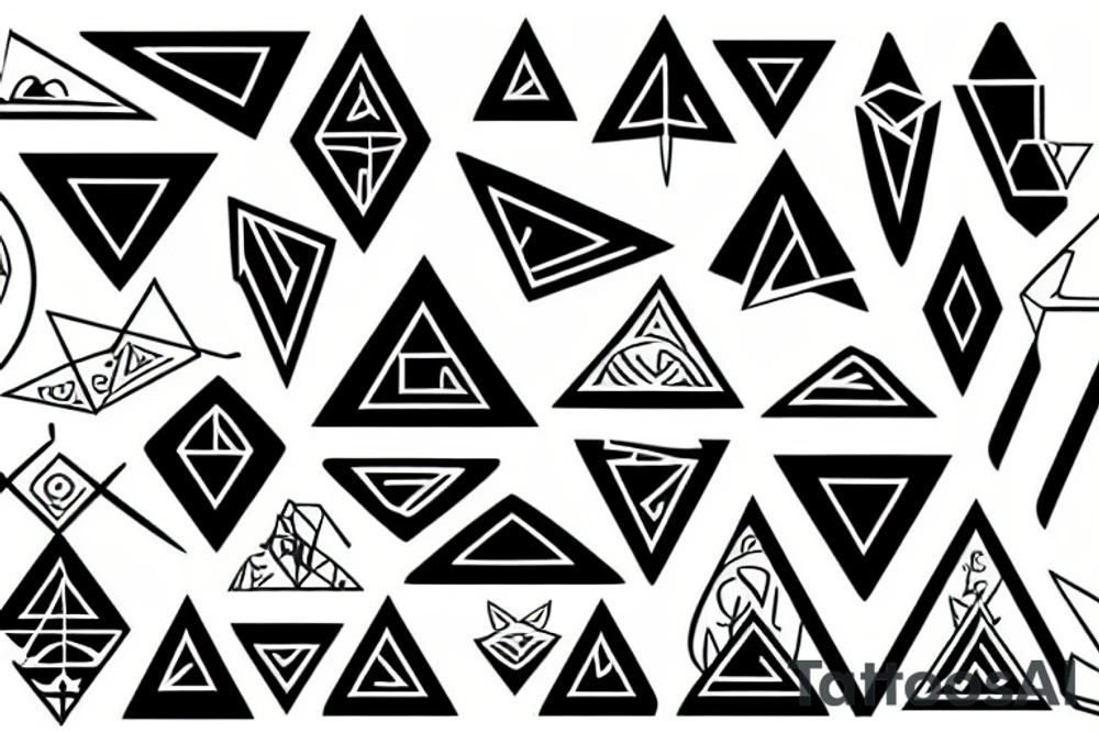 shape of triangle tattoo idea