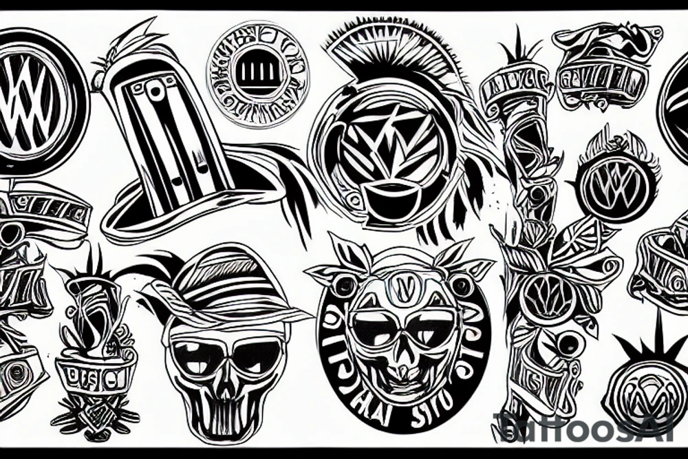 rasta volkswagen tattoo idea
