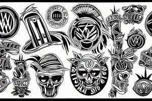 rasta volkswagen tattoo idea