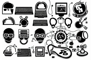 Programmers computer development tattoo idea