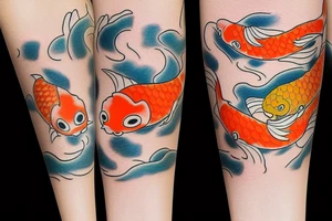 two koi fish tattoo idea