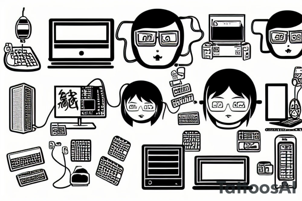 Programmers computer development tattoo idea