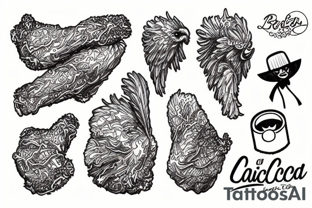 fried chicken tattoo idea