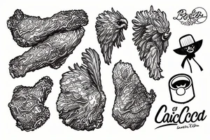 fried chicken tattoo idea