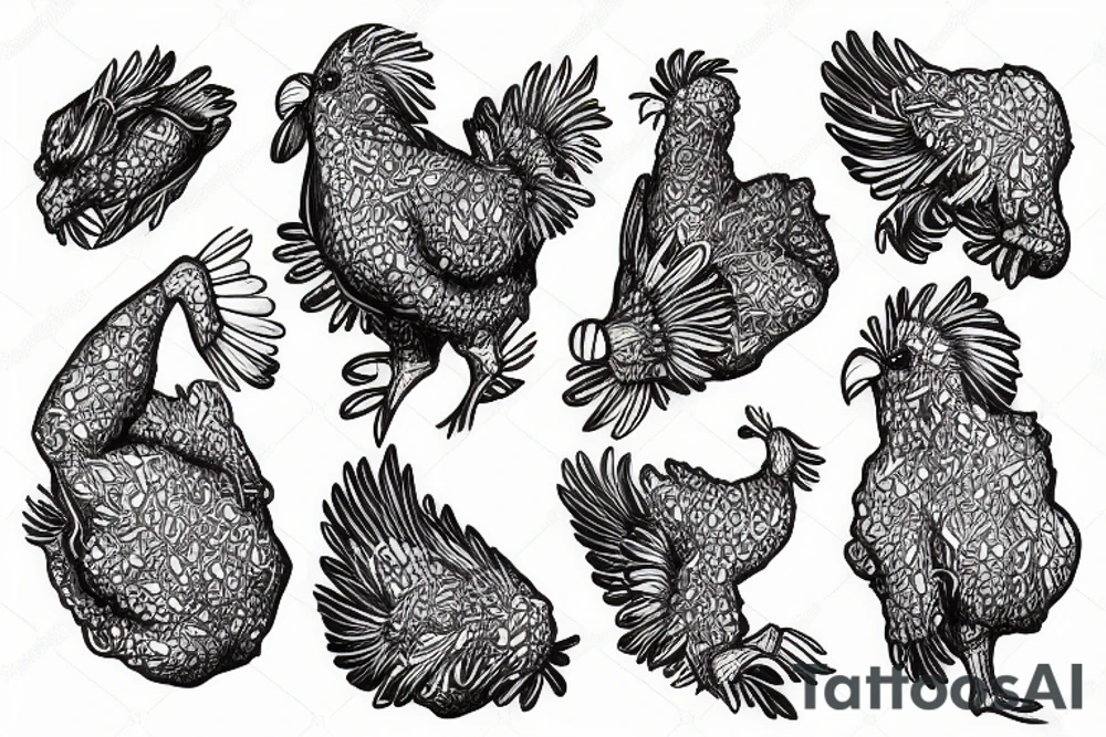 fried chicken tattoo idea