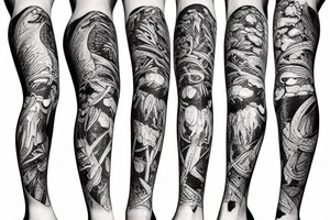 crunchy fried chicken leg tattoo idea