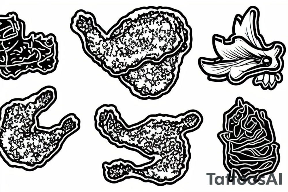 crunchy fried chicken tattoo idea