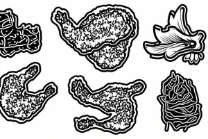 crunchy fried chicken tattoo idea