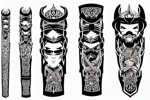 Kattana samurai sword with lighting wrapped around the blade tattoo idea