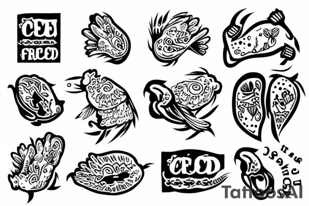 Fried chicken tattoo idea