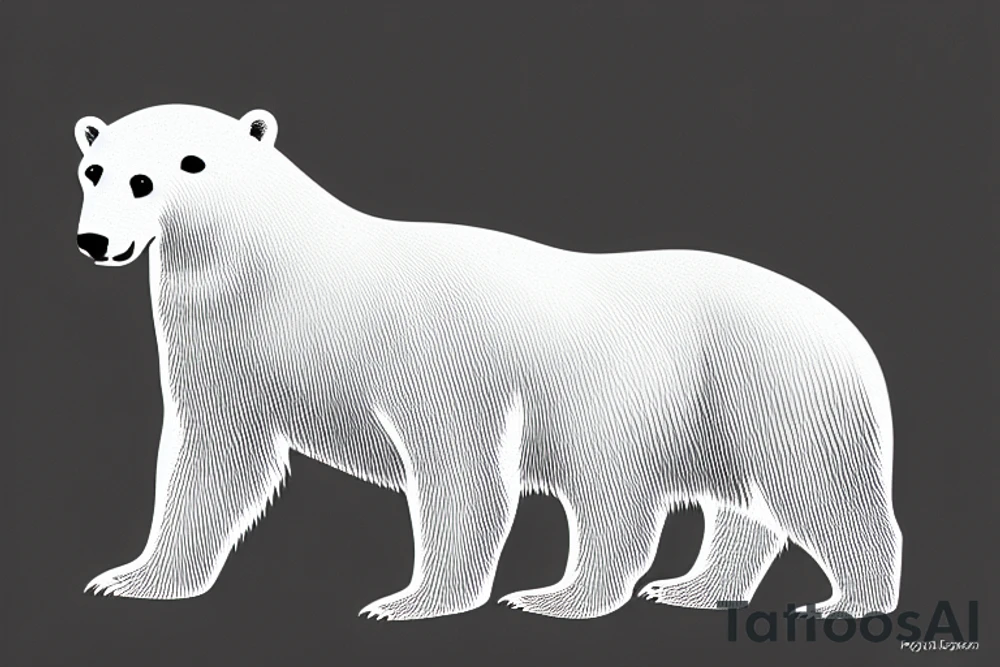 polar bear emmerging from ice tattoo idea