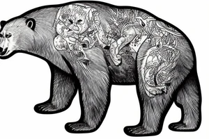 polar bear emerging from ice wake tattoo idea