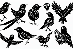 Peruvian bird silhouette tattoo idea