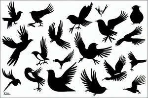 Peruvian bird silhouette tattoo idea