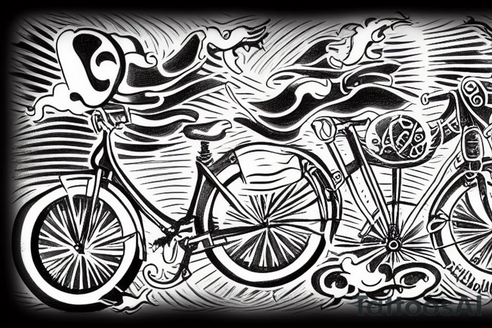 Rhine with a bicycle tattoo idea