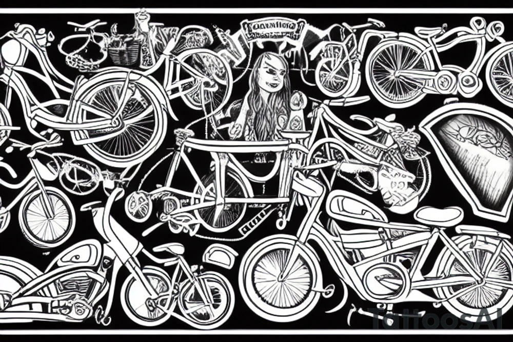 Rhine with a bicycle tattoo idea