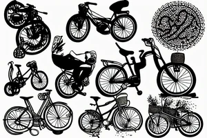 Rhine with a bicycle tattoo idea