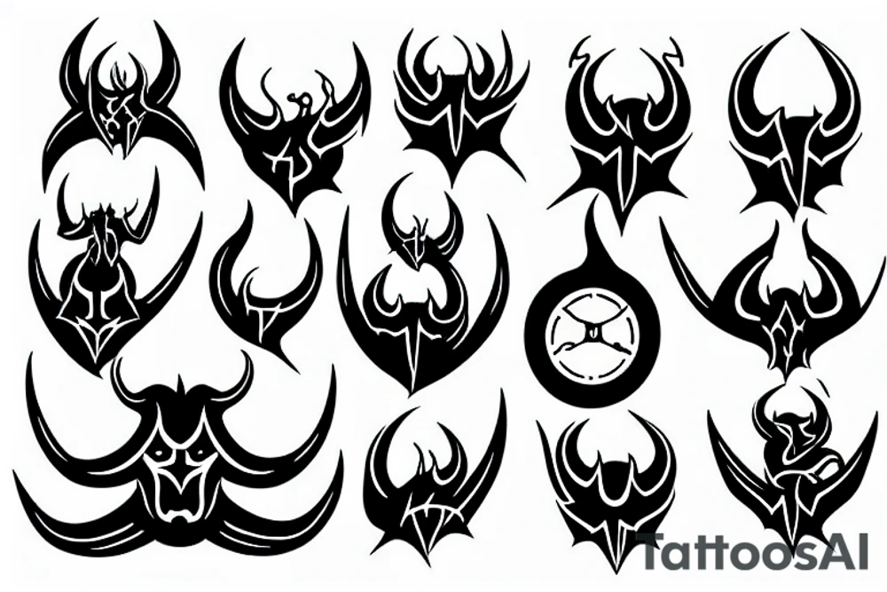 Satan in front of the Earth tattoo idea