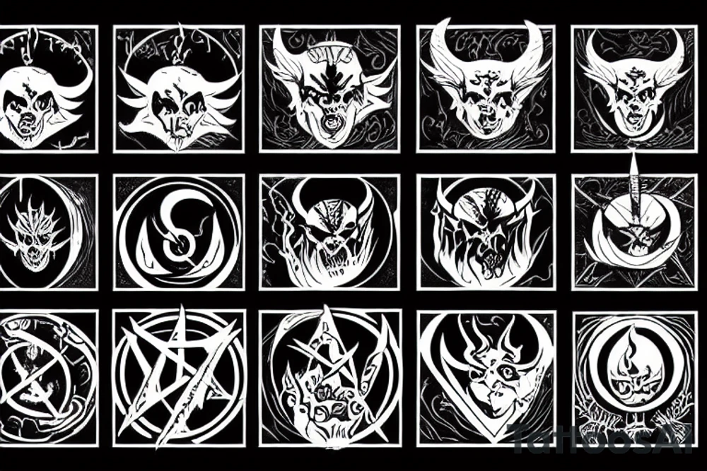 Satan in front of the Earth tattoo idea