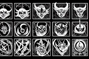 Satan in front of the Earth tattoo idea