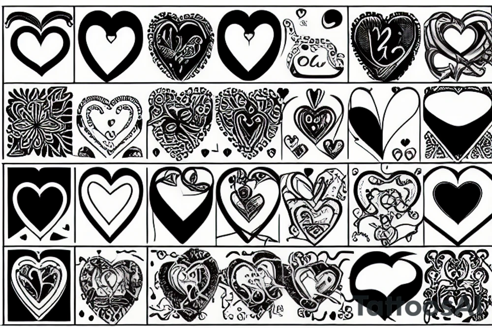 chain of hearts tattoo idea