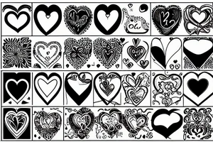 chain of hearts tattoo idea