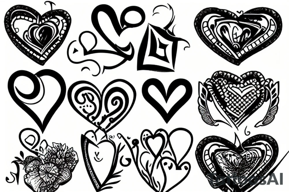 chain of hearts tattoo idea