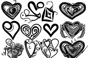 chain of hearts tattoo idea
