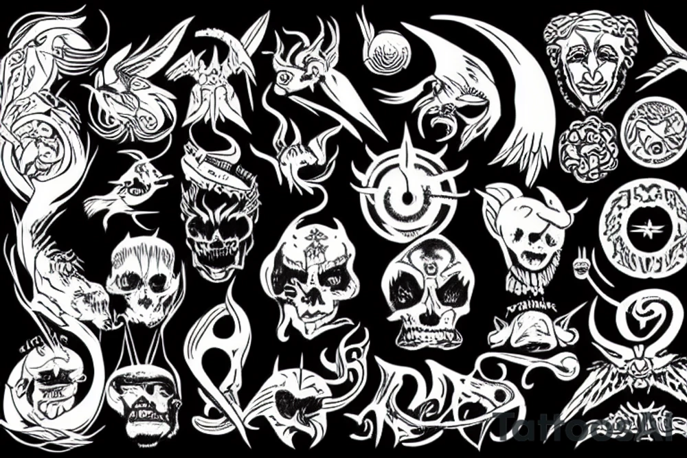Satan in front of the Earth tattoo idea