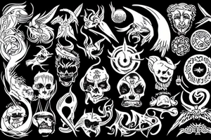 Satan in front of the Earth tattoo idea