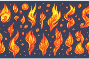 Woman with flame tattoo idea