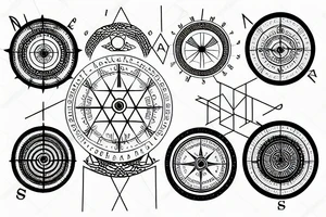 Omega compass tattoo idea